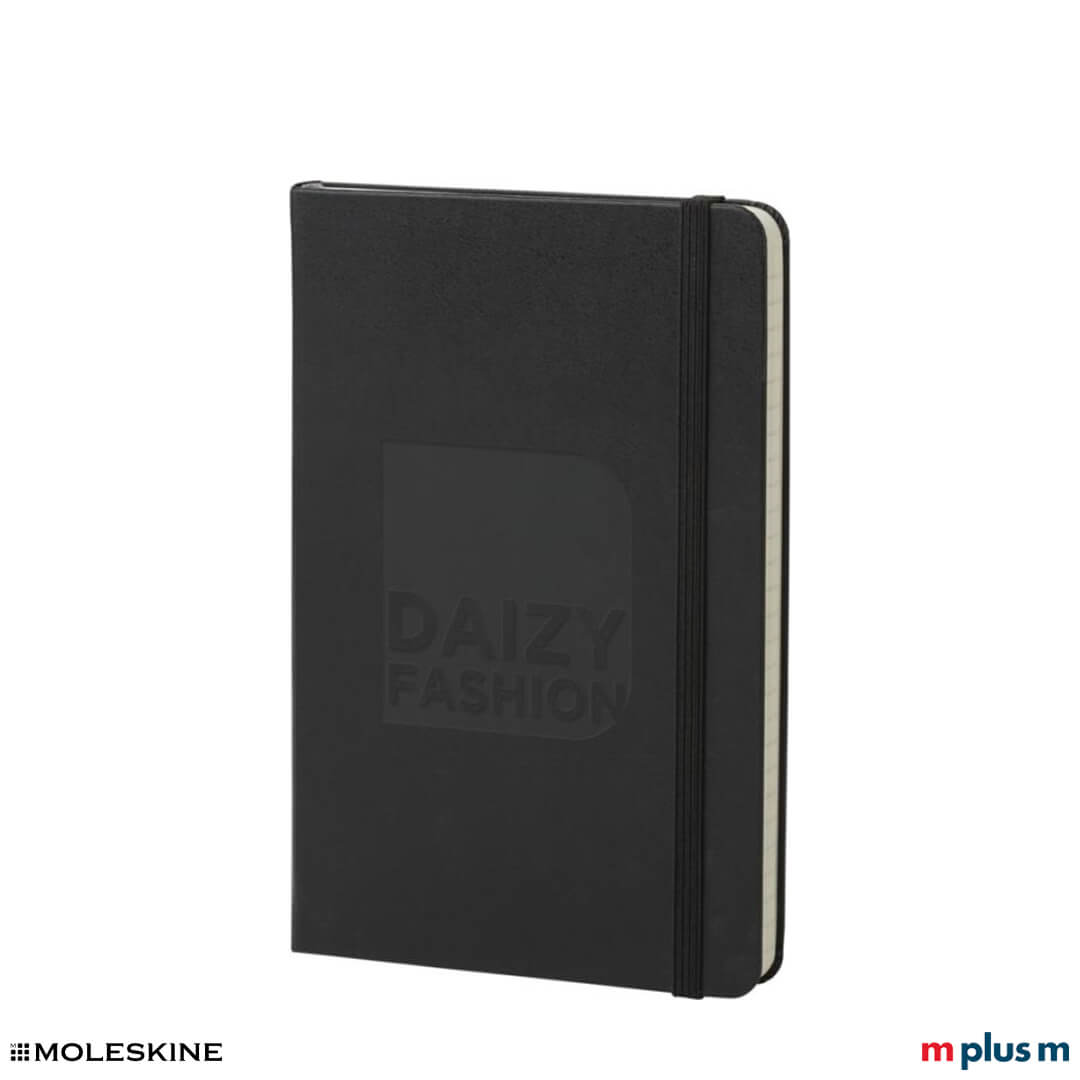 Moleskine Notizbuch Classic Hardcover M in der Farbe Schwarz mit Beispieldruck