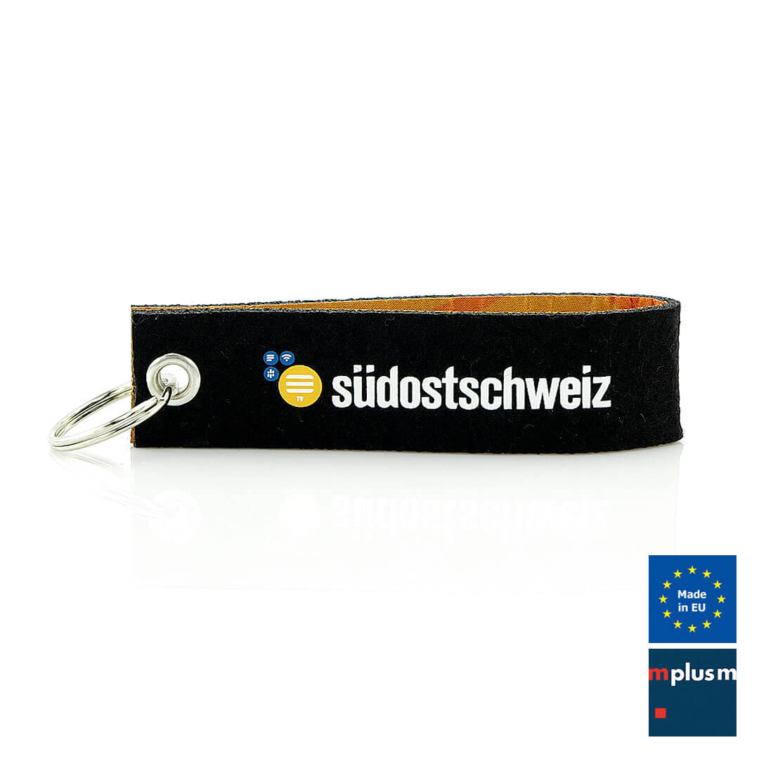 Aus Europa: Filzschlüsselanhänger als Werbeartikel