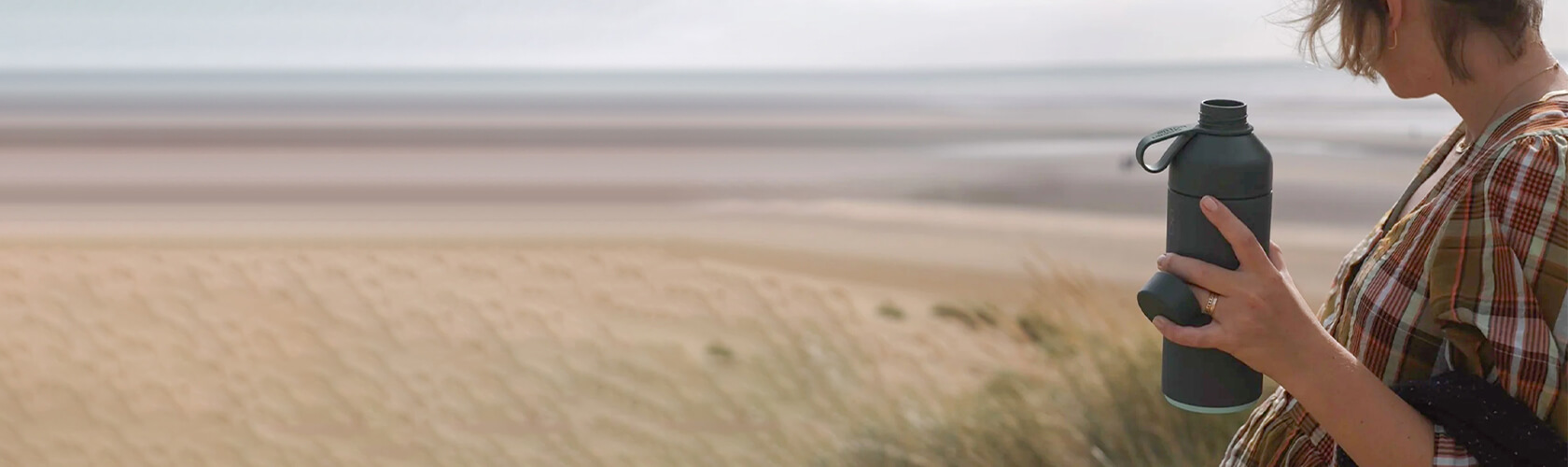 Original Ocean Bottle Isolier Sportflasche mit Logo Druck - Banner 