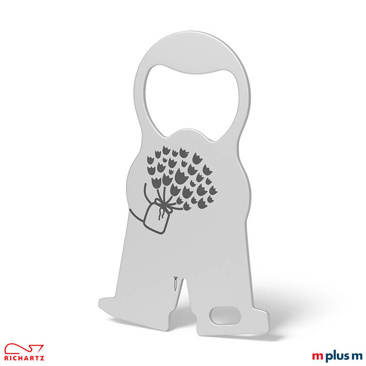 Sympathisch und hochwertig: Der Einkaufswagenlöser karl flowers als Werbeartikel