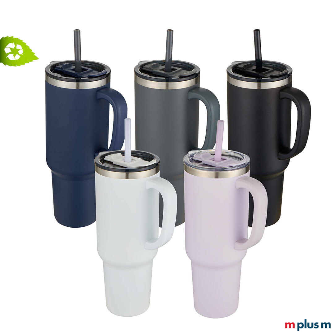 Nachhaltigen Thermobecher in 5 Farben als Werbegschenk bedrucken