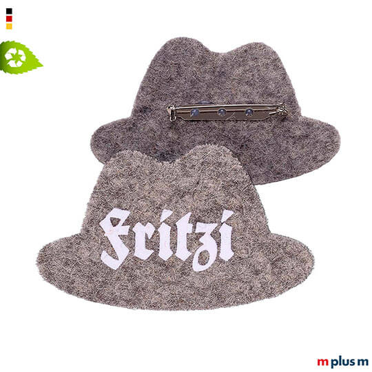 Filz Anstecker Hut