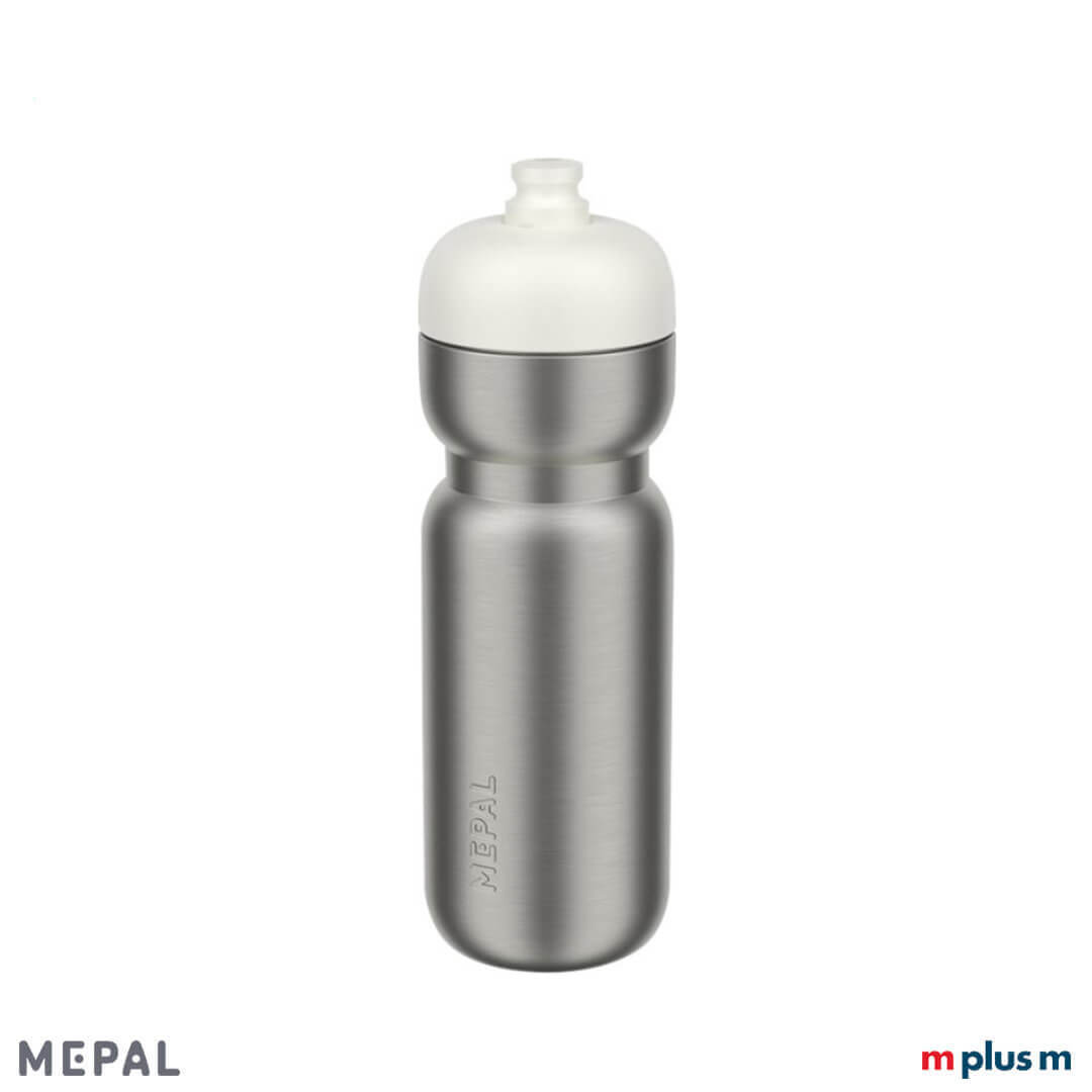 Mepal Edelstahl Trinkflasche Pull 800 Weiß mit Logo bedrucken