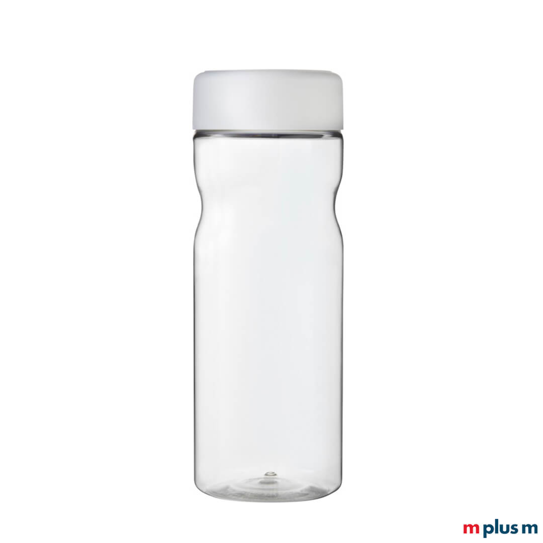 Transparent weiße Sportflasche mit Ihrem Logo bedrucken