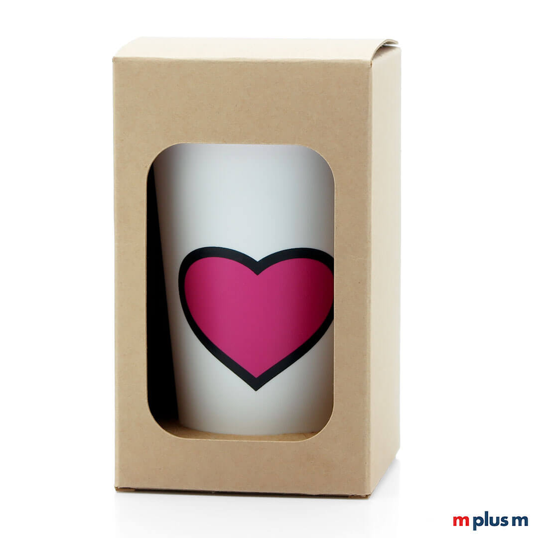 Für Coffee Shop Coffee To Go Becher gibt es auf Wunsch auch eine Geschenkverpackung aus Karton
