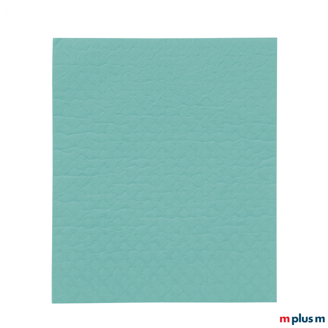 Nachhaltiger Allzwecklappen türkis bedruckt mit Logo als Giveaway