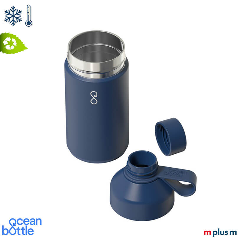 Ocean Bottle 0,75 Liter mit großer Öffnung - ideal für Eiswürfel und größeres Obst