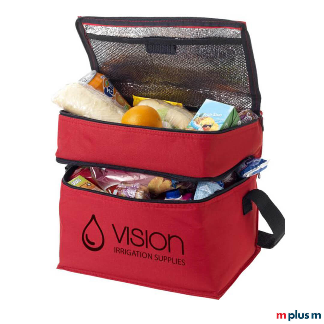 ToGo Kühltasche mit 13L Fassungsvermögen in rot und angenehmen Schultergurt