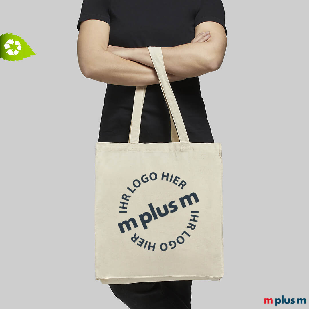 Recycling Tasche als nachhaltiges Werbegeschenk mit Ihrem Logo bedrucken