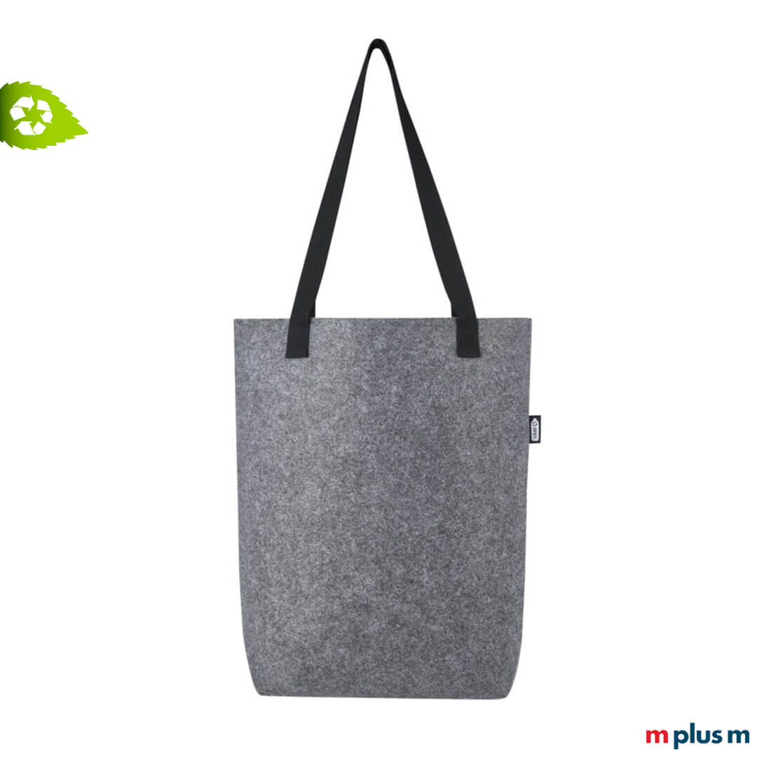 Umweltfreundliche Tragetasche aus ♻️ Recycling-Material mit eigenem Logo bedrucken