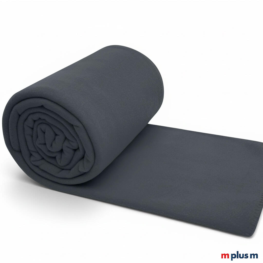Extragroße XXL Fleecedecke XXL Huggy als Werbegeschenk mit Logo besticken