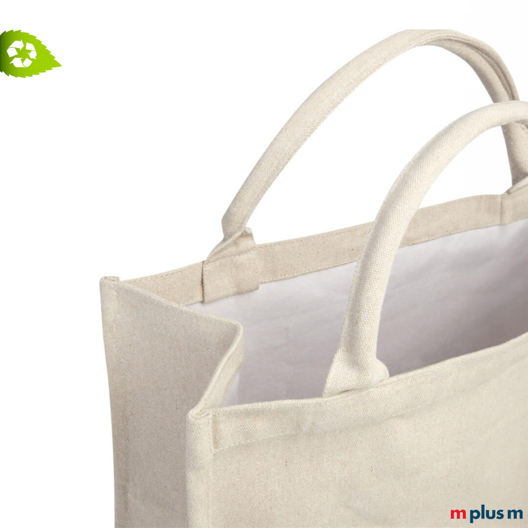 Shopper 'Ella' aus recycelten Materialien in Farbe Natur als nachhaltiger Werbeartikel