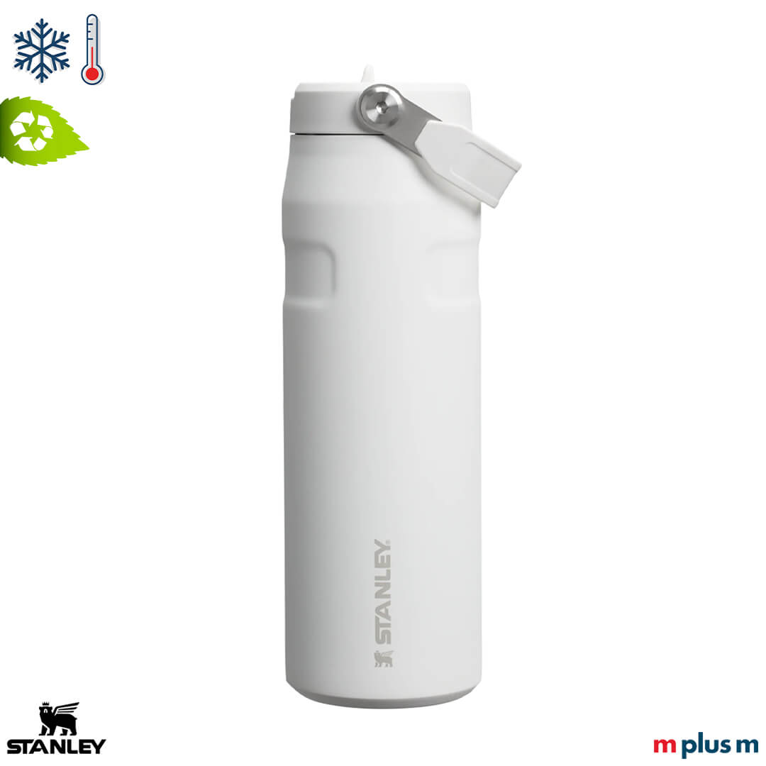Weiße Stanley IceFlow™ Bottle Flip 2.0 Thermosflasche 700ml mit individuellem Logo bedrucken lassen – Expresslieferung möglich