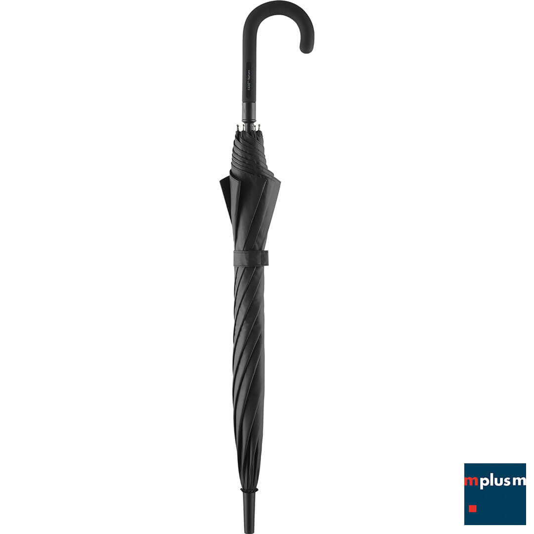 Schöner Automatik Stockschirm mit Wolken- oder Baum-Motiv auf der Innenseite.