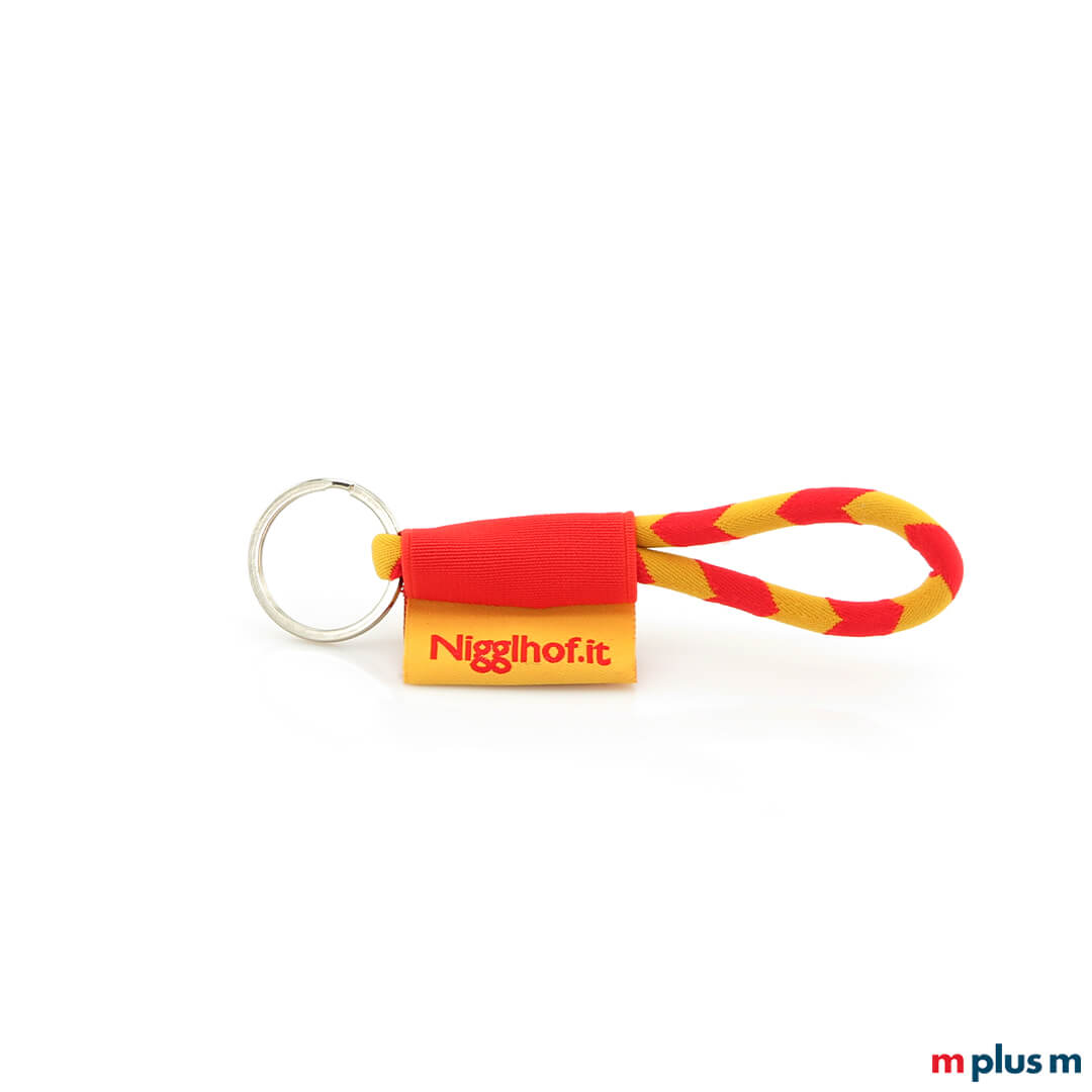 Roter Schlüsselanhänger mit Logo bedruckt