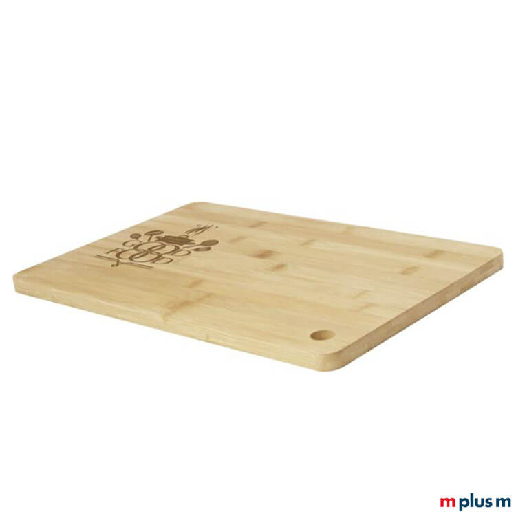 Schönes Schneidbrett Thomas aus nachhaltigem Bambusholz als Werbeartikel