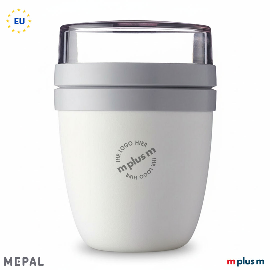 Weißer Müslibecher Ellipse von Mepal als Werbeartikel