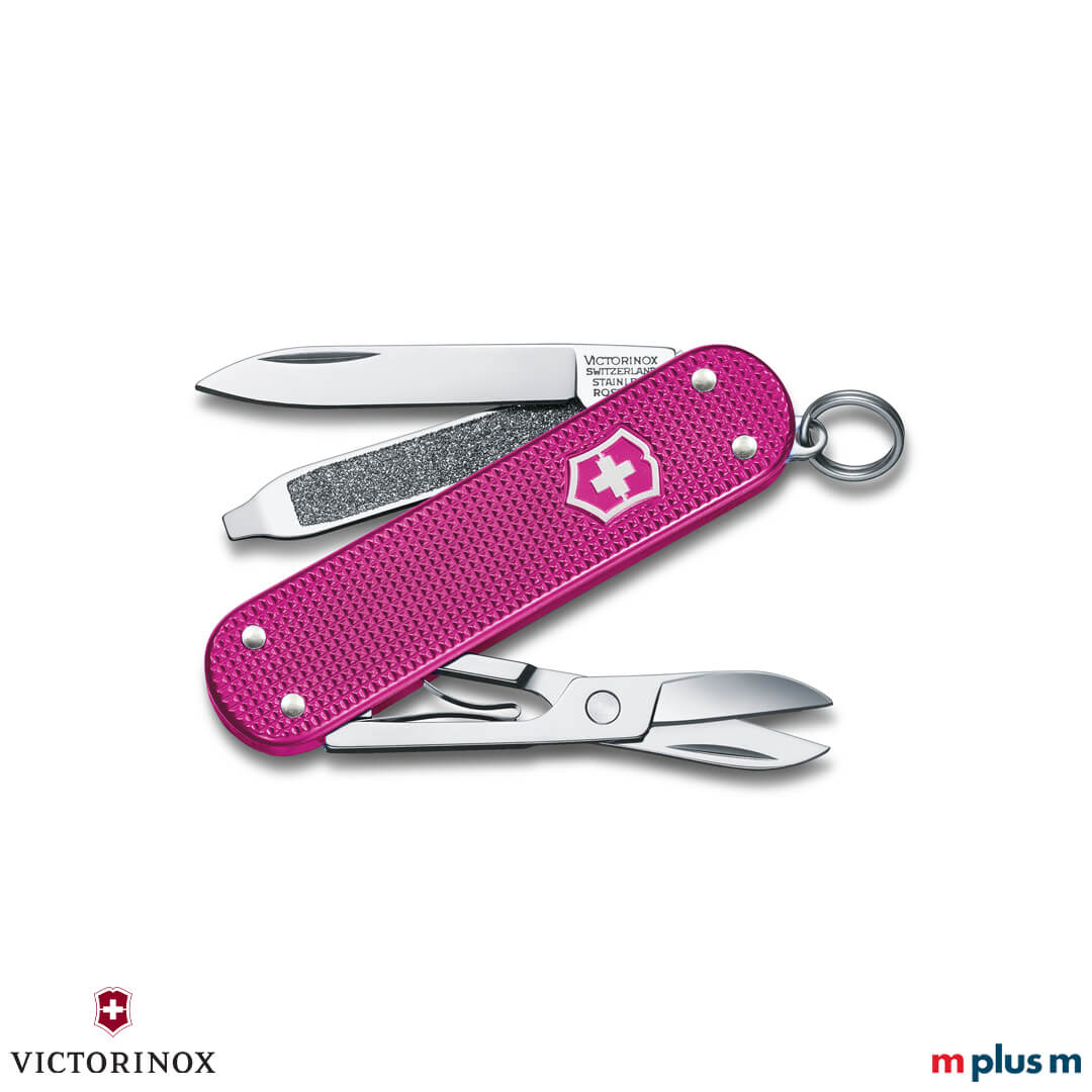 Victorinox Classic SD Alox in Flamingo Party Pink – pinkes Schweizer Messer als auffälliges Werbegeschenk mit Logo