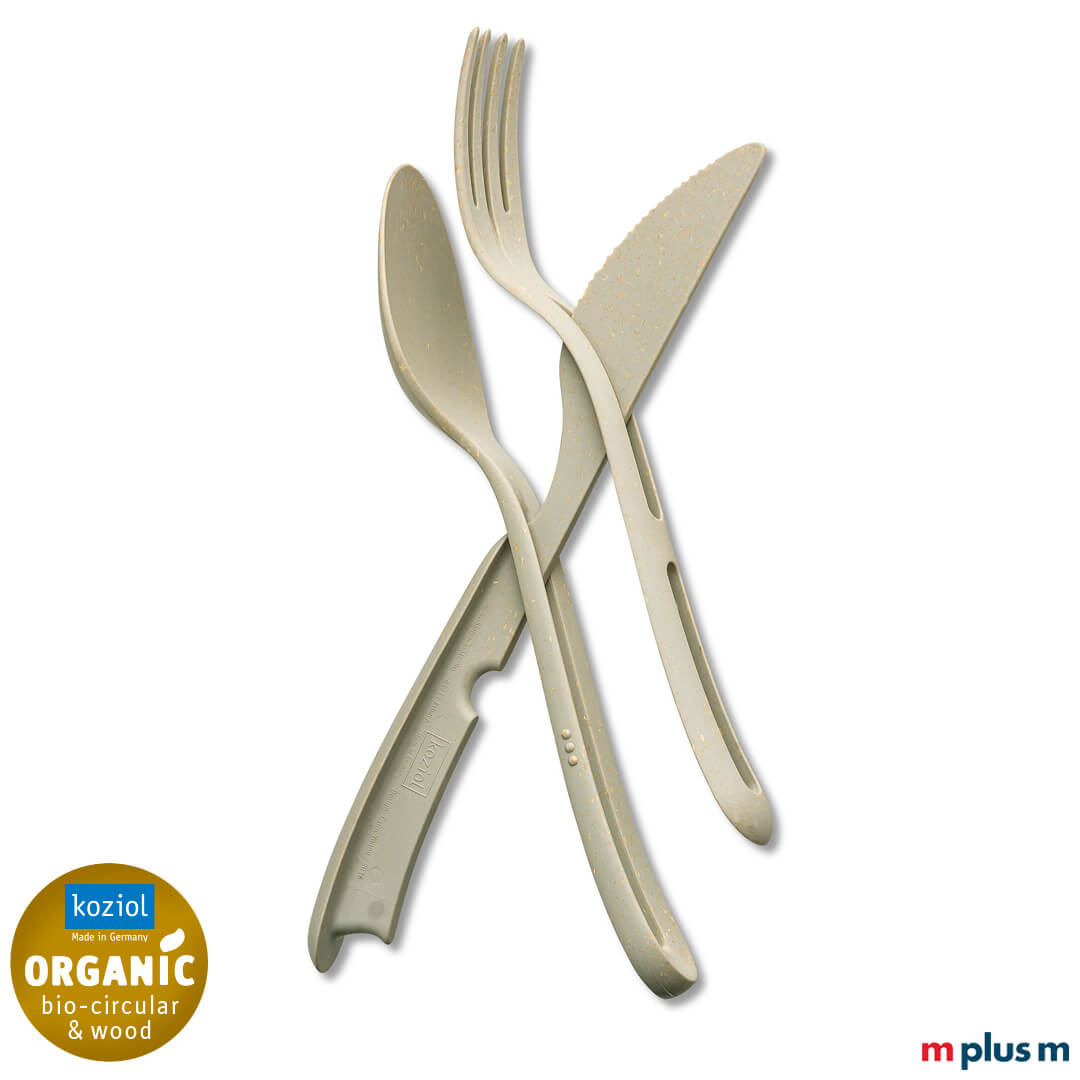 Koziol Klikk Classic Besteck in der Farbe Natur/Nature Desert Sand