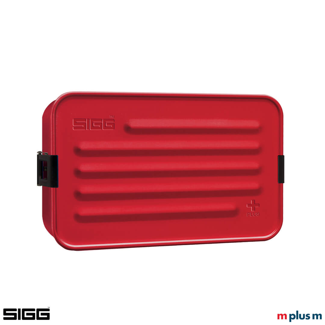Sigg Metall Brotbox Größe L in der Farbe Rot