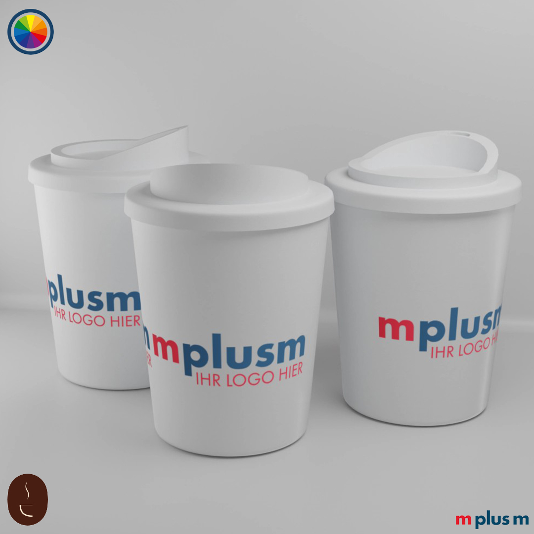 Early Bird Thermobecher aus BPA-freiem Kunststoff, robust und recycelbar, funktionaler Becher mit Logo Druck personalisiert