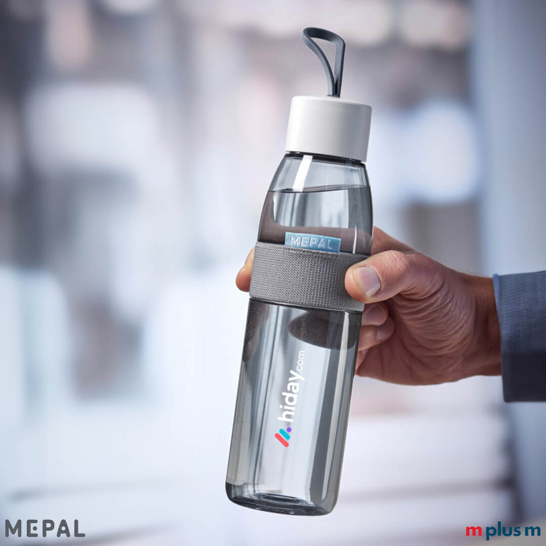 Blaue Trinklfasche mit Logo bedrucken