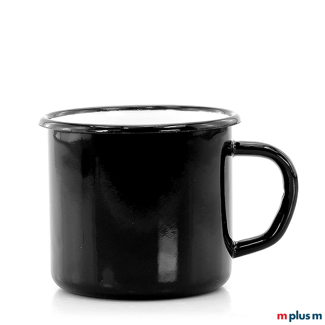 Schwarze Emaille Tasse Hermes aus Europa