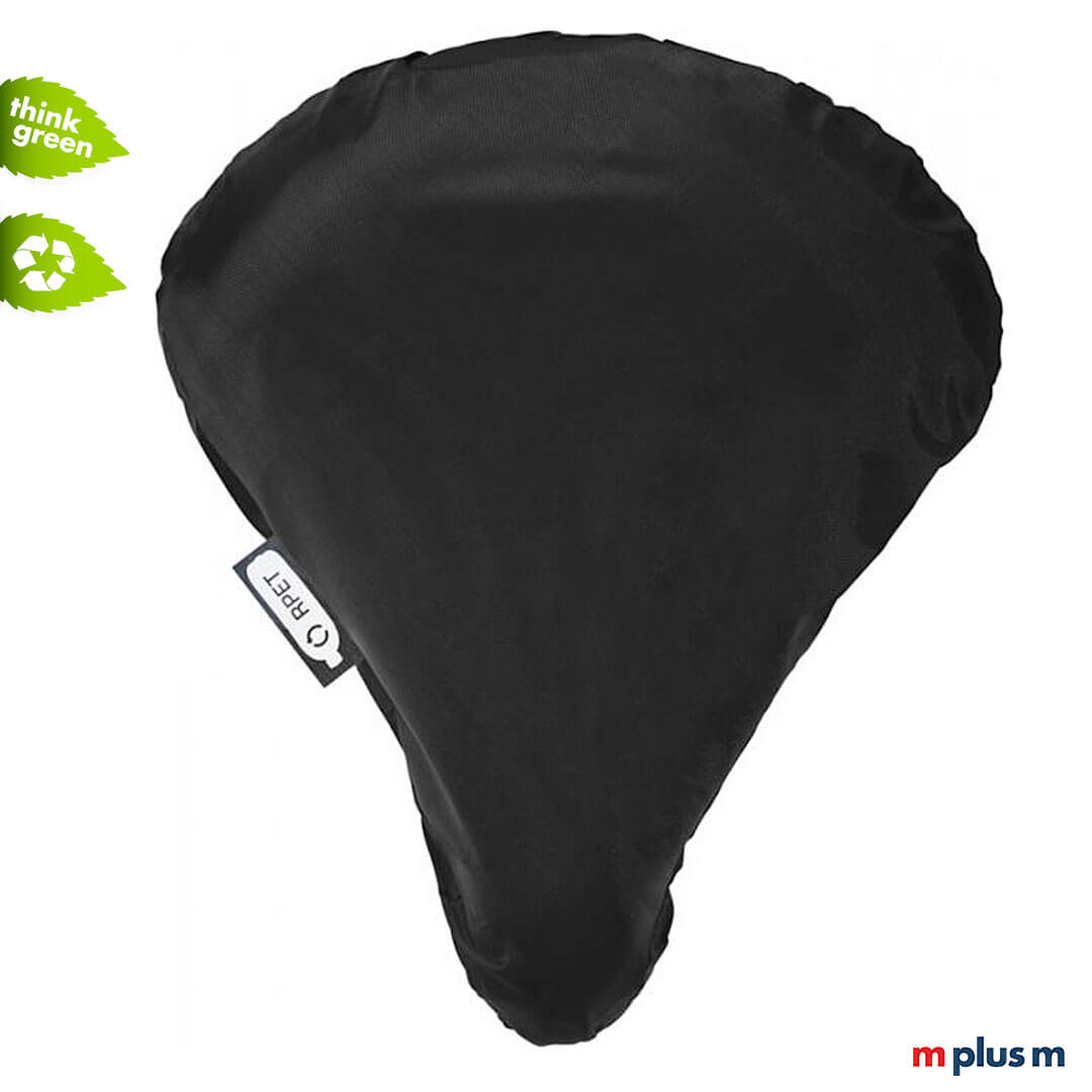 PET Recycling Sattelbezug in schwarz. Nachhaltiger Werbeartikel.