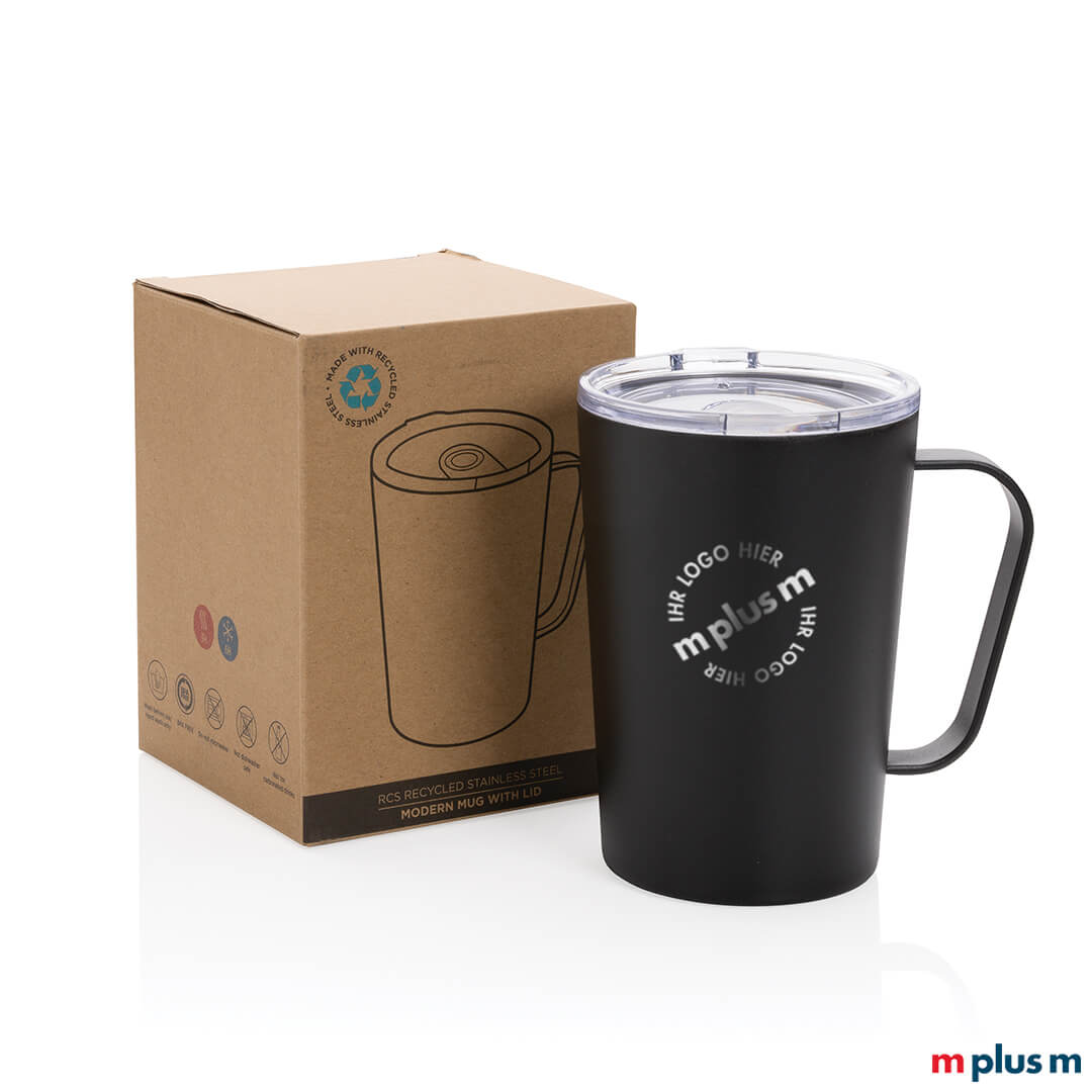 Lieferung in Geschenkverpackung: Recycling Edelstahl Thermostasse Jack