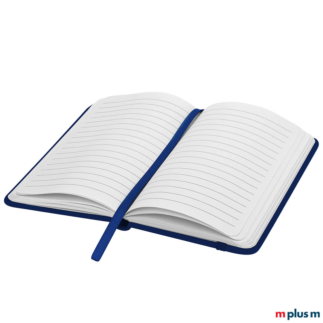 Nachhaltiges liniertes Notizbuch a6 klein - ideales Geschenk mit individuellen Druck Farbe Dunkelblau