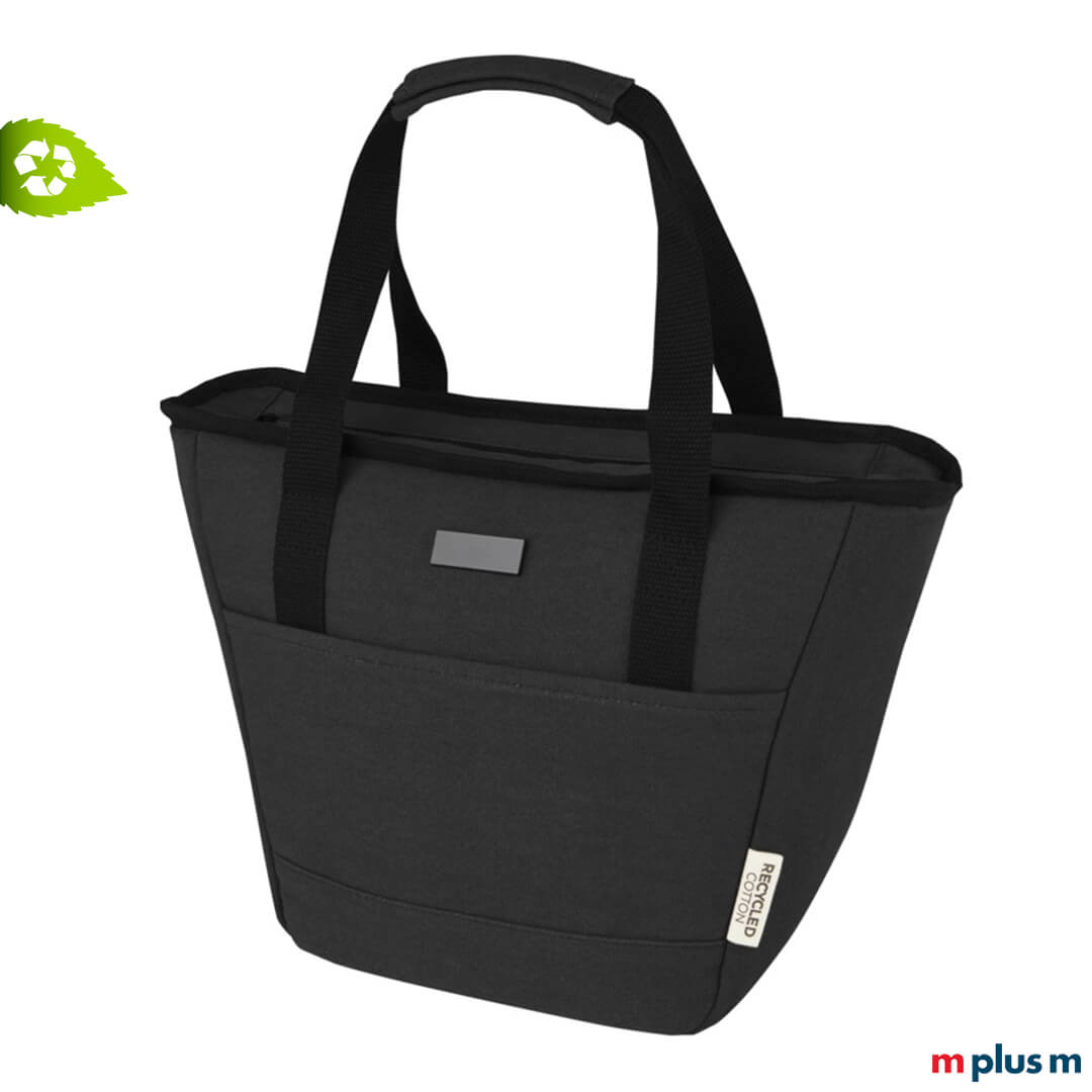 schwarzSchön und nachhaltig: Isolierte Kühltasche aus Recycling Canvas in schwarz