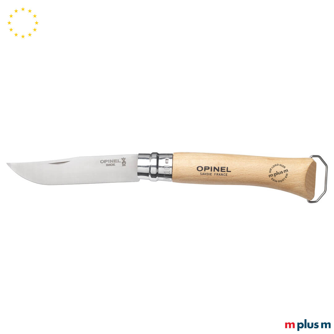 Individuell bedruckbares Opinel Taschenmesser No 10 mit europäischem Holzgriff und Korkenzieher