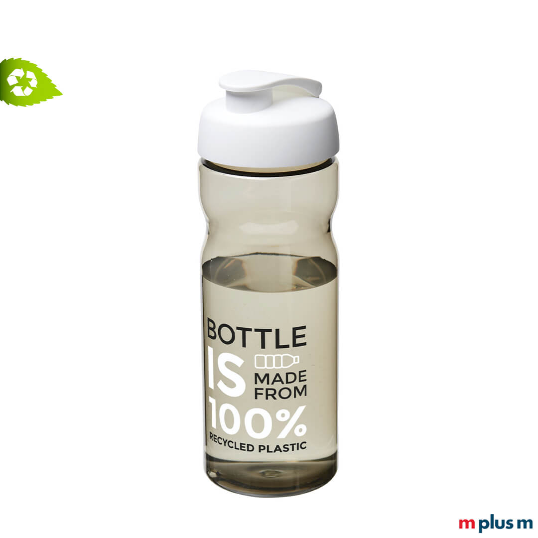 Nachhaltige Trinkflasche Aqua Ocean mit Klappdeckel in weiß