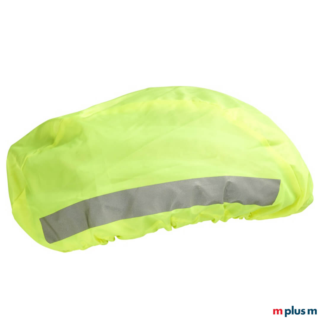 Neon-gelber Helmüberzug 'Andre' für Fahrräder – reflektierend, bedruckbar & EXPRESS lieferbar