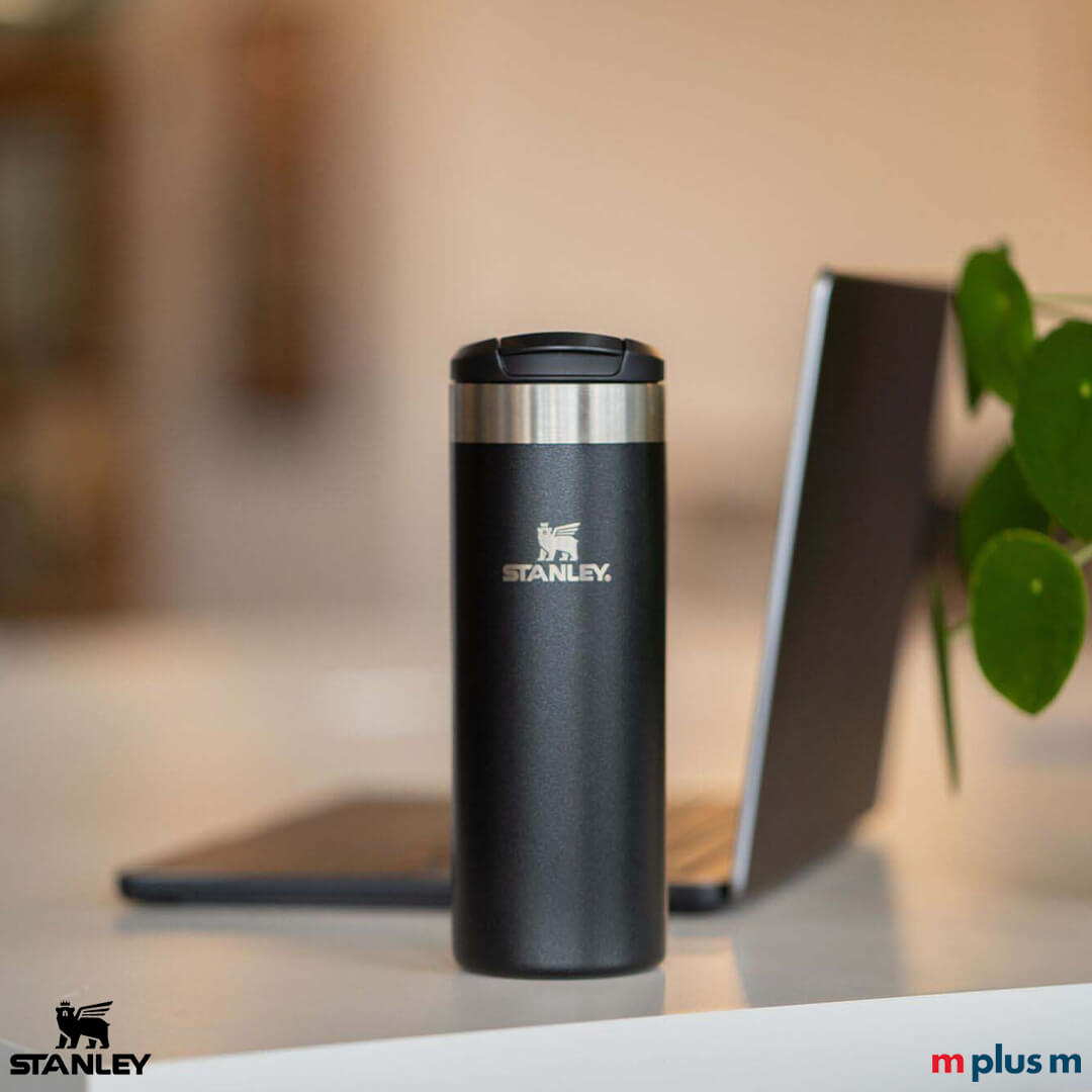 Stanley AeroLight 0,47l Becher, schwarz, auslaufsicher, passt in die meisten Auto-Getränkehalter