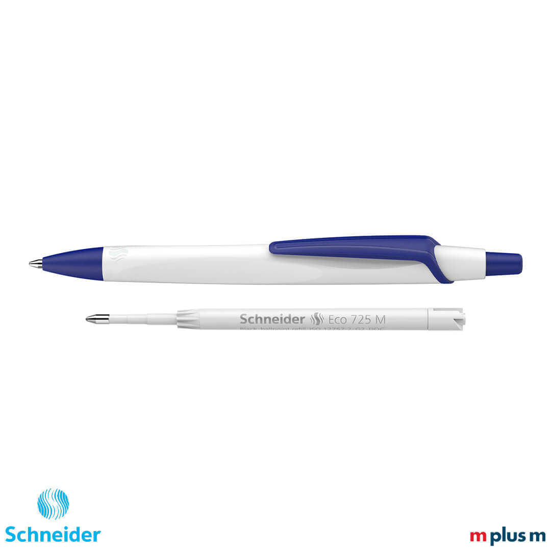 Schneider Reco Werbekugelschreiber in weiß mit Großraummine Made in Germany