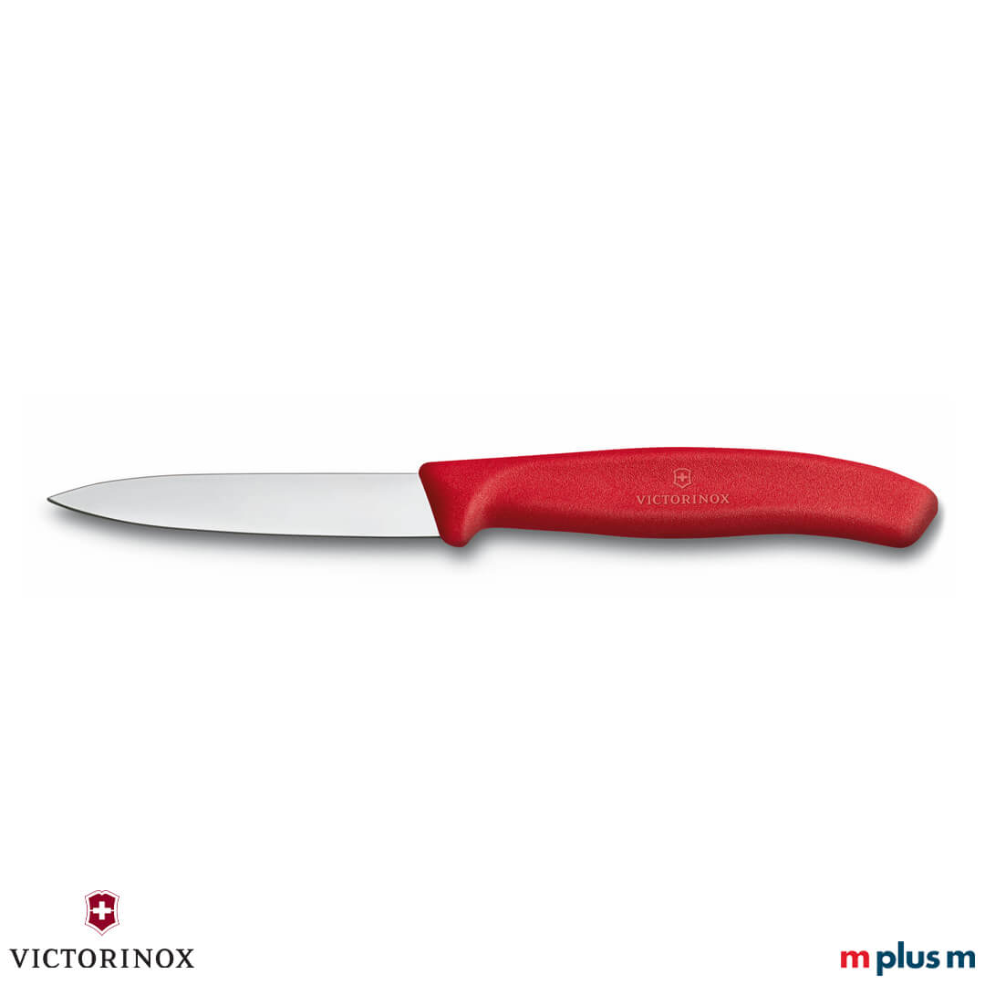 Victorinox Gemüsemesser 8cm mit Glattschliff in der Farbe Rot