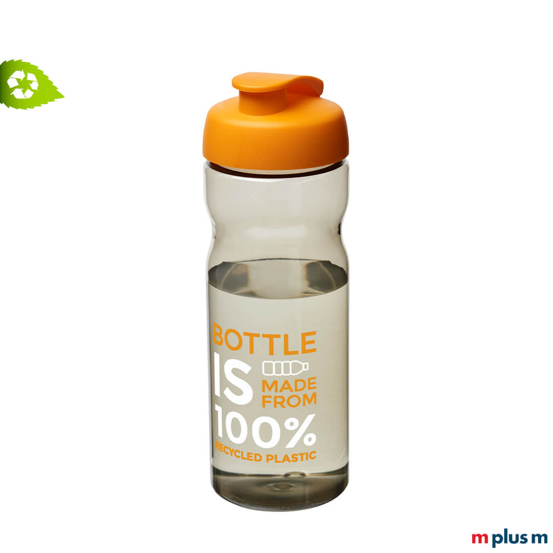 Nachhaltige Trinkflasche Aqua Ocean mit Klappdeckel in Orange