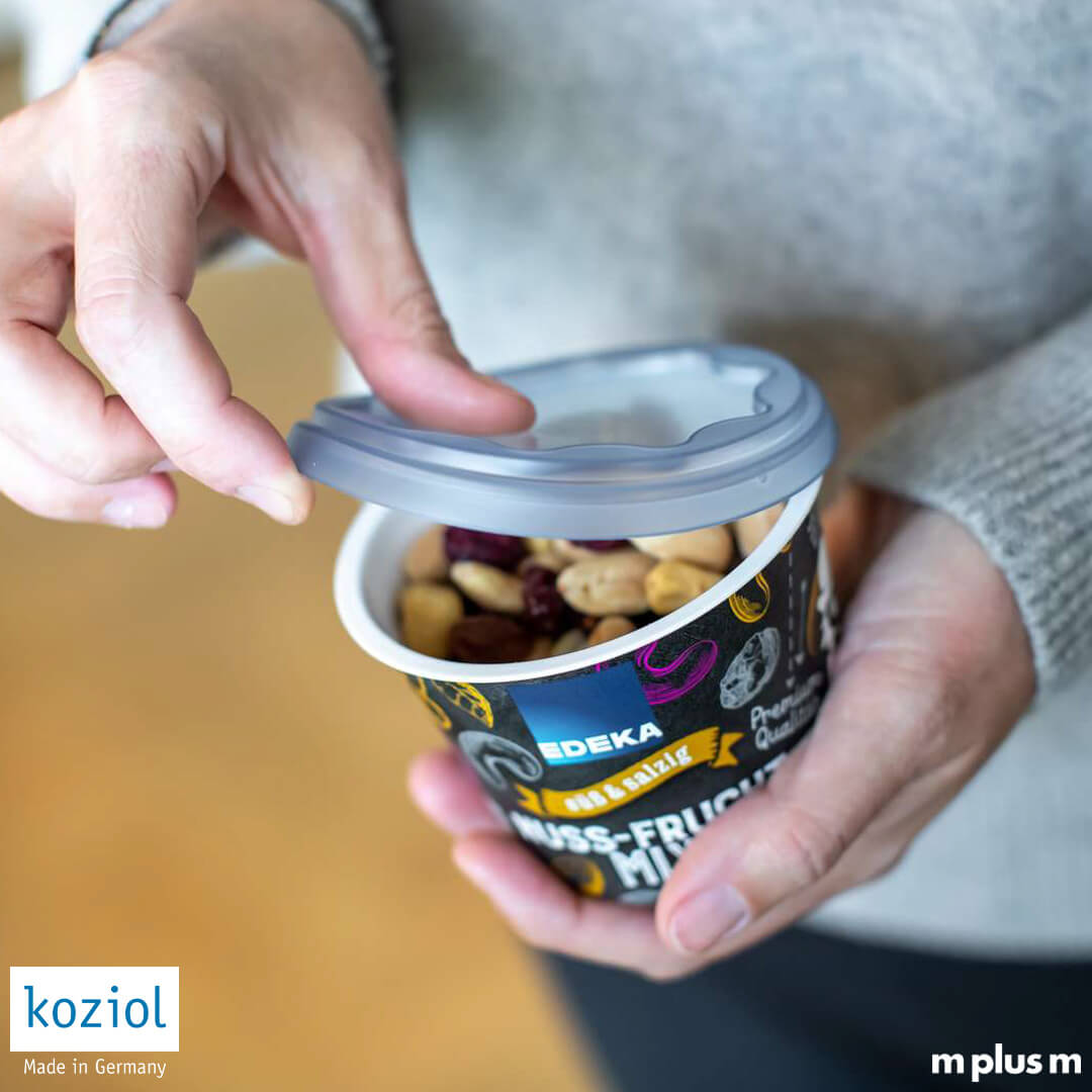 Koziol Fresh Frischedeckel Mehrwegdeckel auf Nuss-Mix