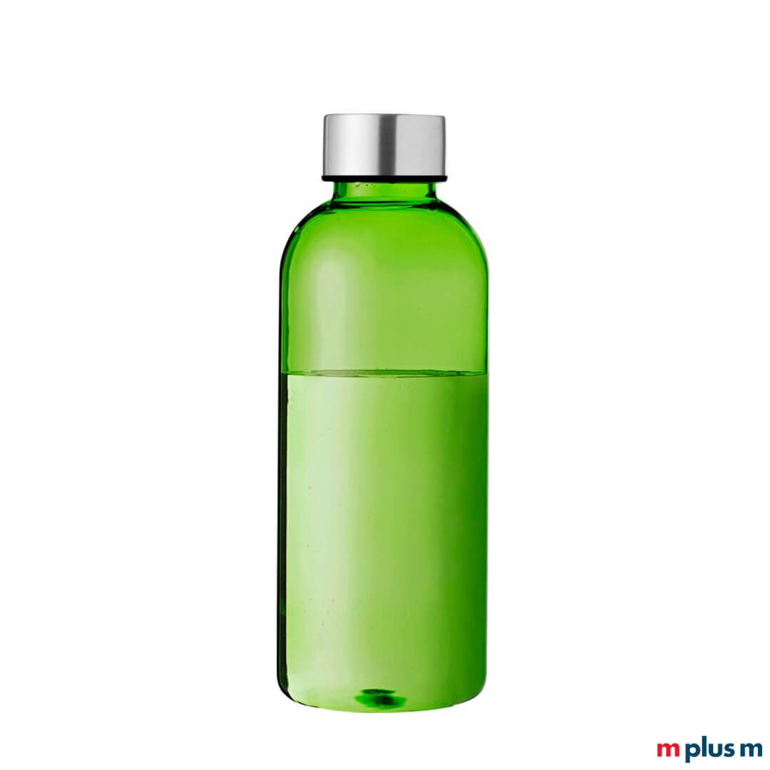 Umweltfreundliche Trinkflasche in grün mit Logo-Druck