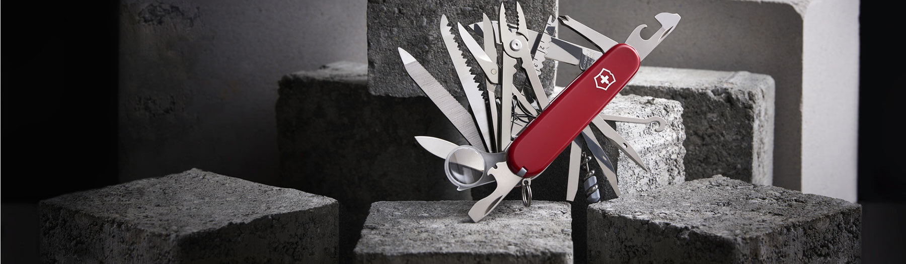 Großes Victorinox 'Swiss Champ' Taschenmesser bedrucken - Banner 