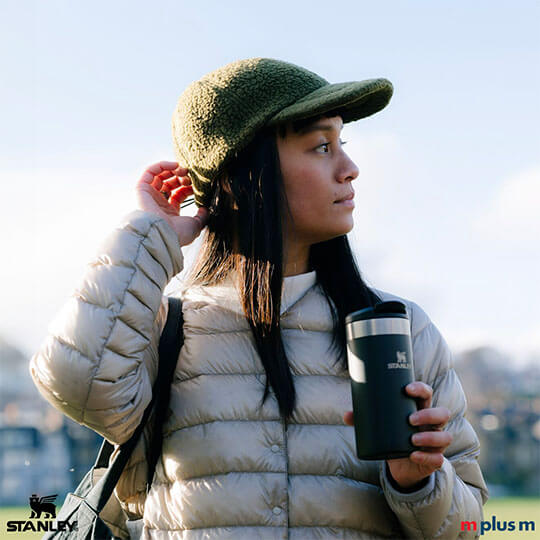 Stanley AeroLight schwarzer Kaffeebecher 0,35 Liter, spülmaschinenfest, ideal für unterwegs