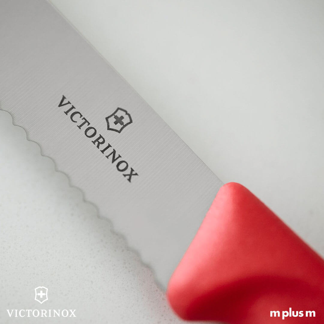 Der günstige Werbeartikel Klassiker aus der Schweiz: Das Victorinox Tomatenmesser mit rotem Griff