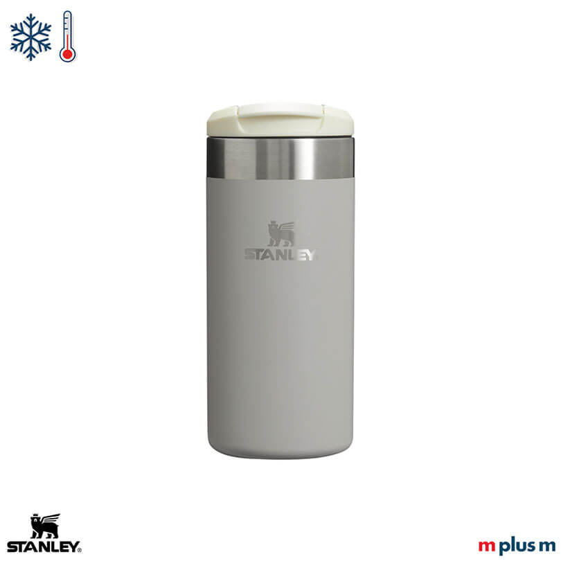 Stanley Aerolight Transit Becher grau mit AeroLight-Isolierung, hält Getränke lange heiß oder kalt, hochwertig mit Logo Druck personalisieren