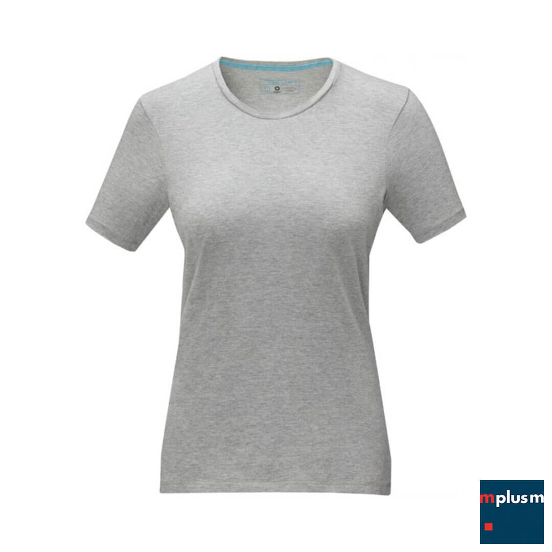 Grau meliertes Tee für Damen als Werbeartikel individualisiert