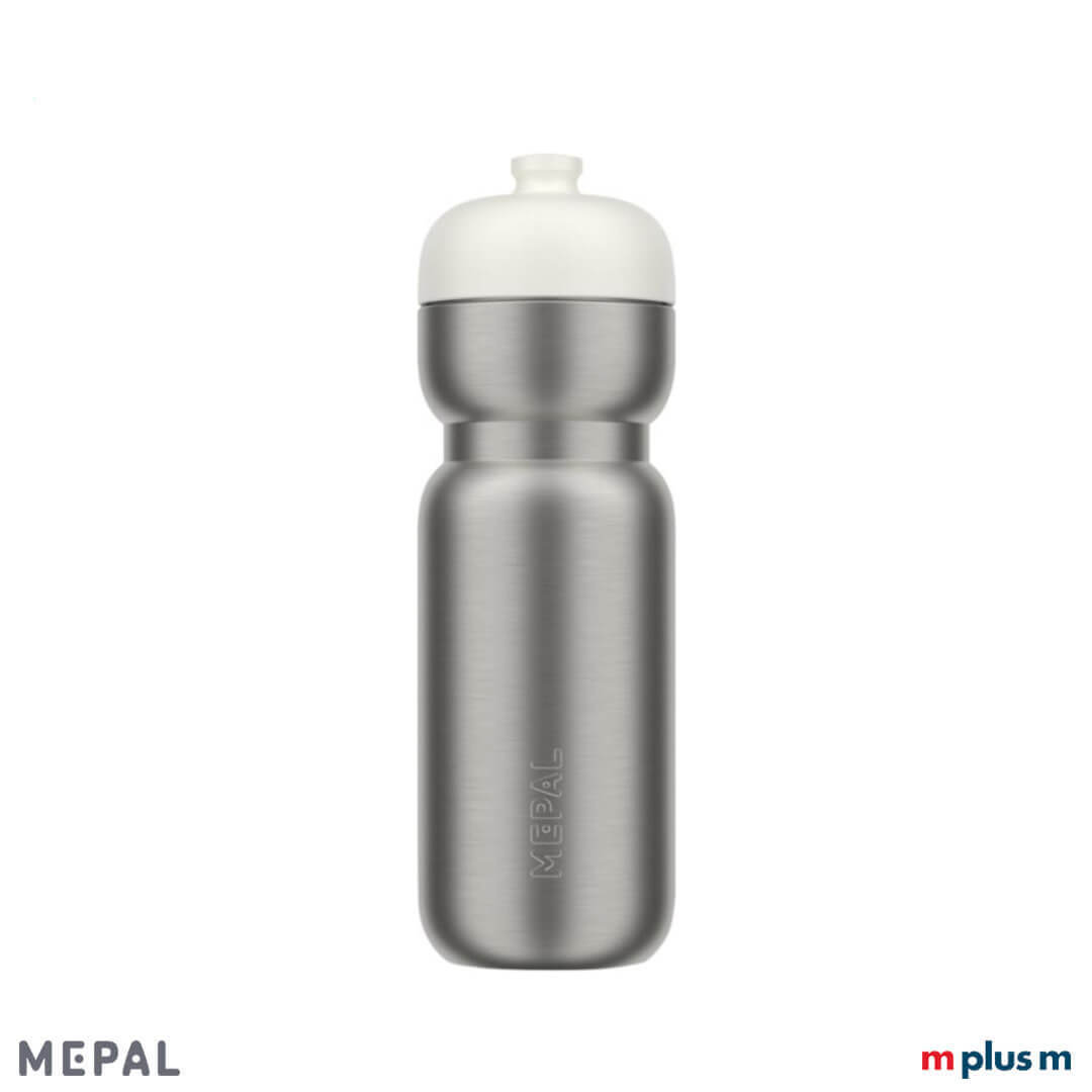 Mepal Pull 800 Trinkflasche mit weißer Kappe und Logo Druck
