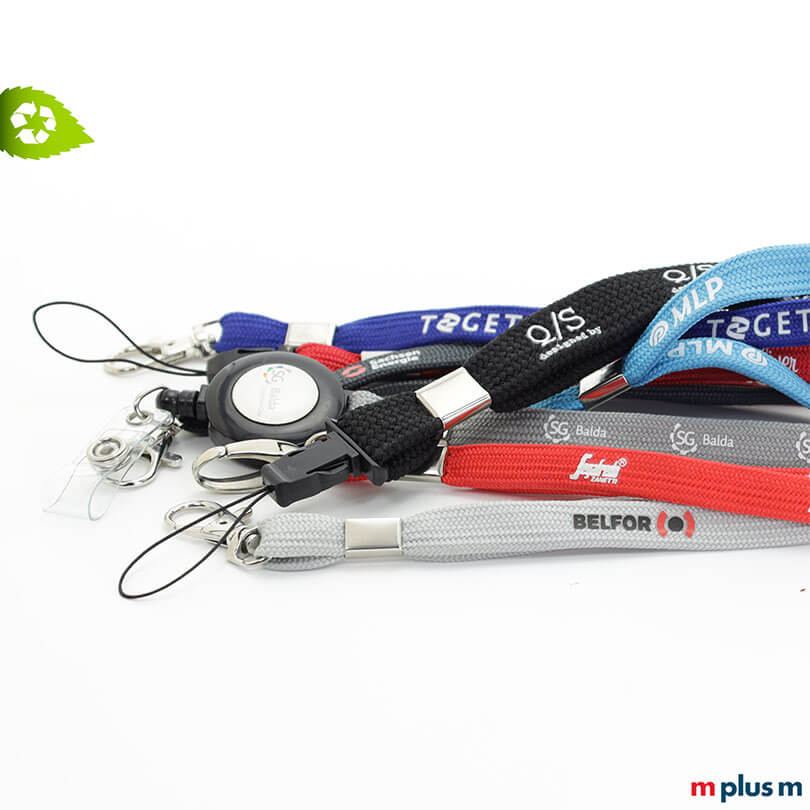 Schlauchband Schlüsselbänder als günstige Werbeartikel mit Logo bedrucken