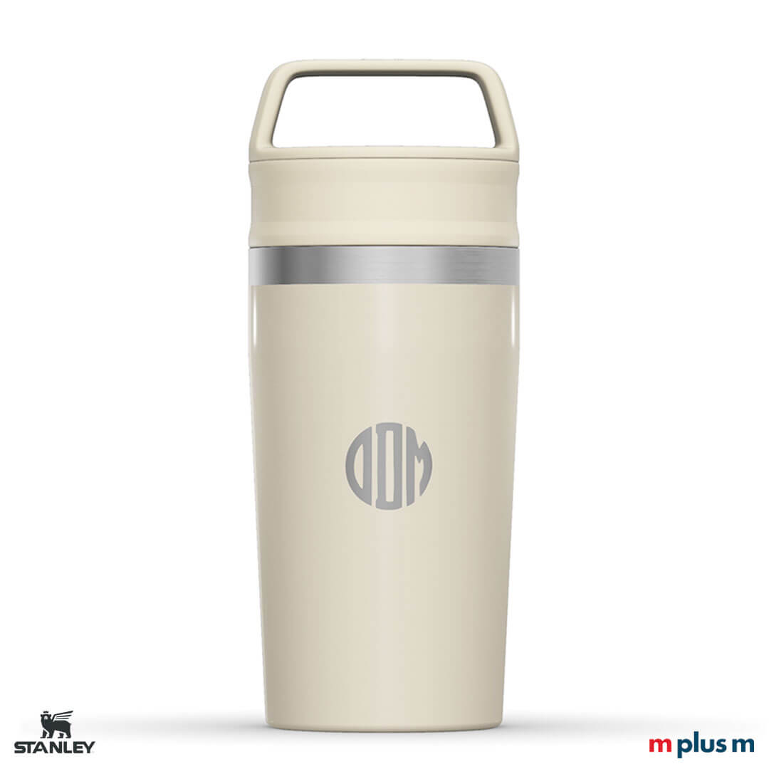 Stanley Cafe To Go Thermobecher in Farbe Creme  mit Logo Gravur
