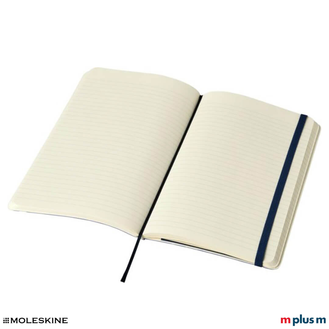 Moleskine Classic Softcover aufgeklappt liniert