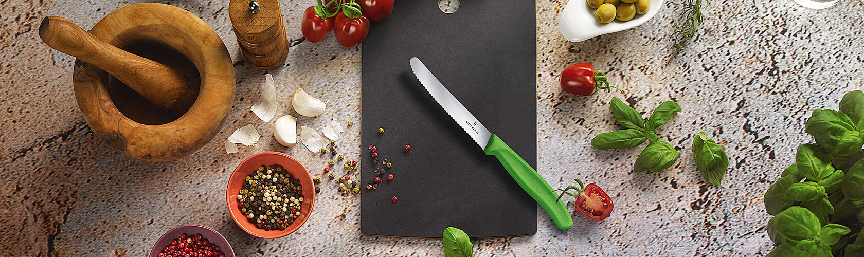 'Swiss Classic' Victorinox Gemüsemesser 8 cm bedrucken - Banner 